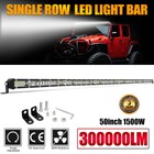 50inch 1500W LED Light Bar Flood Spot Combo Beam Driving Truck Boat SUV ATV 52"