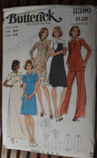 Vintage 1970's Butterick 3380 Women's Dress Tunic Pants Sz 40 42 B 44 46 Uncut