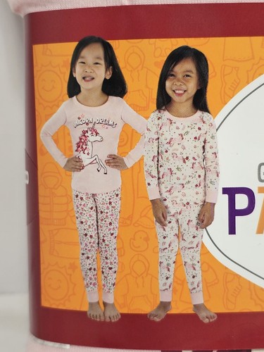 NEW Member's Mark Pink Unicorn 4-Piece Girl's Favorite Pajamas, 2 Designs Size 8 - Picture 2 of 4
