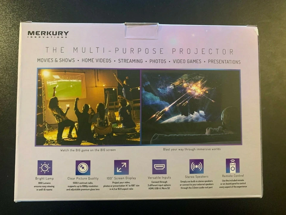 Merkury Innovations Lumense GEN Projector - MI-P001U-199 - BRAND NEW in BOX - Image 3 of 4