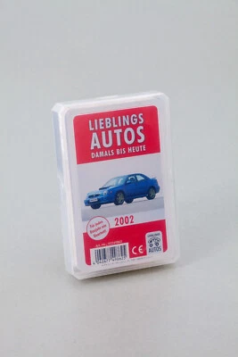 LIEBLINGS AUTOS Auto Quartett 2002 Baujahr Geburtsjahr 24. Geburtstag Geschenk Spielkarten Neu