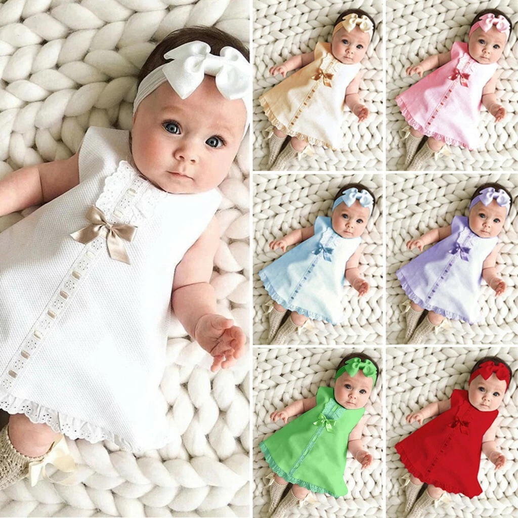 Baby girl dress and headband best sale set