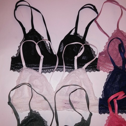 Victoria Secret Bralette Bra Daisy Lace Strappy Unlined Wireless Strappy - Picture 5 of 52