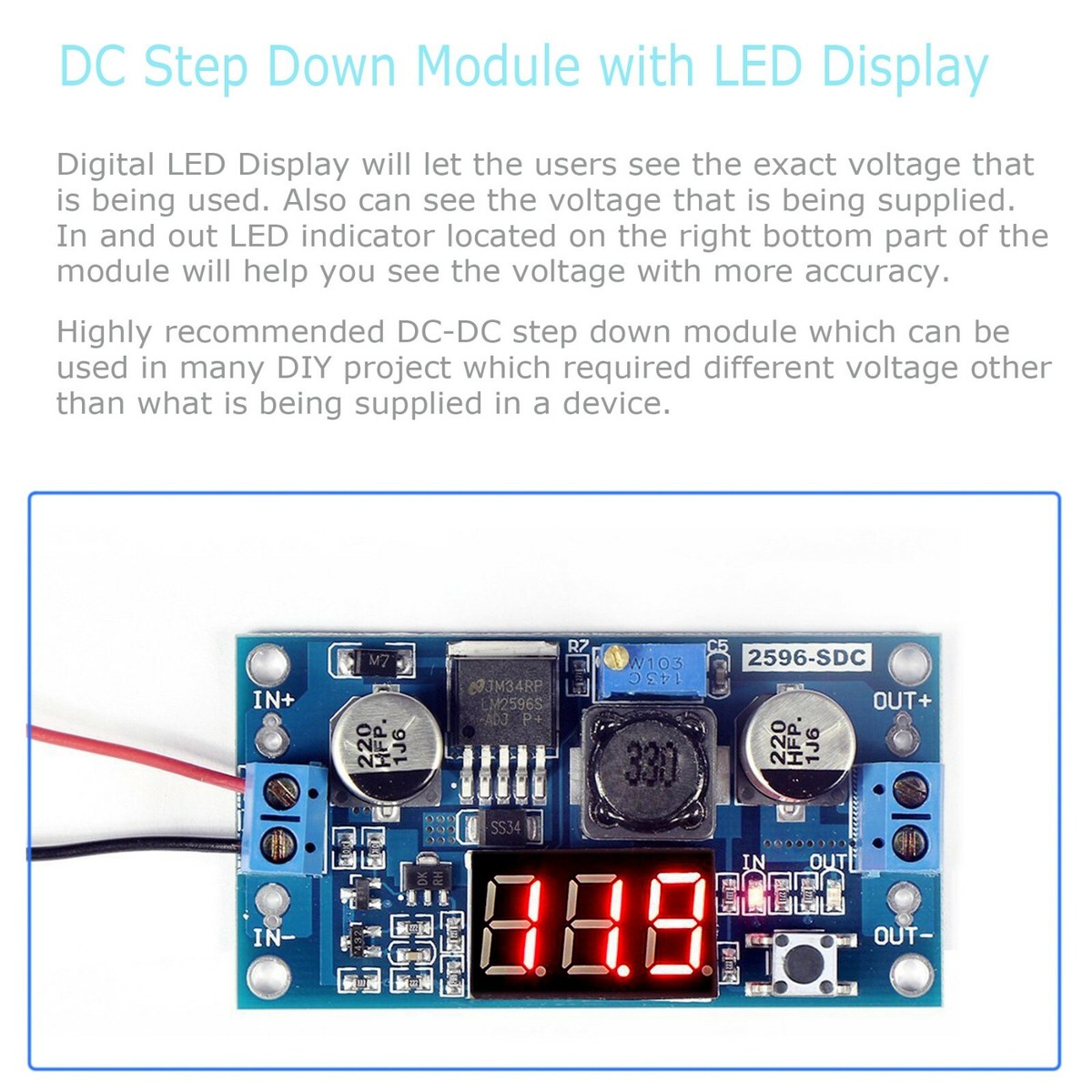 LM2596 Modulo convertore di potenza step down buck DC-DC DC LM2596 Modulo convertore di potenza step down buck DC-DC DC
