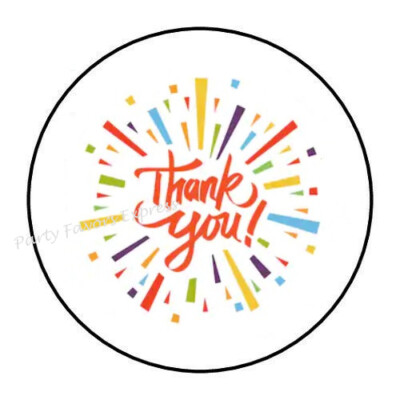 30 THANK YOU ENVELOPE SEALS LABELS STICKERS PARTY FAVORS 1.5" ROUND | eBay