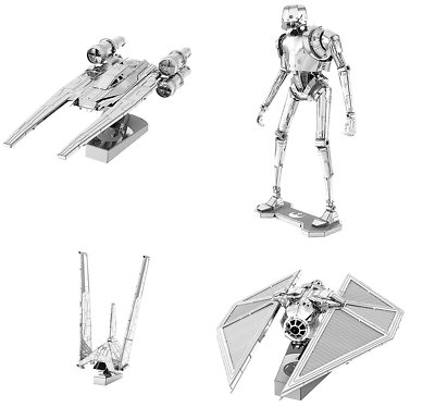 Metal Earth Star Wars U-Wing TIE Striker Imperial Shuttle K-2SO 3D Model  DIY Kit