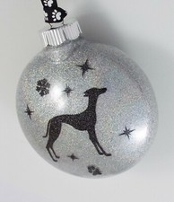 Skinny Greyhound Dog Breed Ornament Holiday pet Decoration Shatterproof