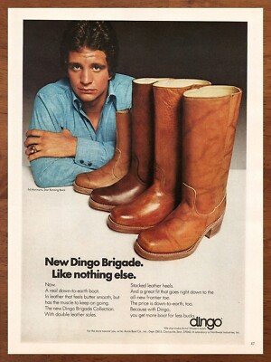1975 Dingo Boots Print Ad/Poster Ed Marinaro Football 70s