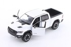Motormax 2019 Dodge Ram 1500 crew cab REBEL Pickup Truck 1/27 scale White NO BOX