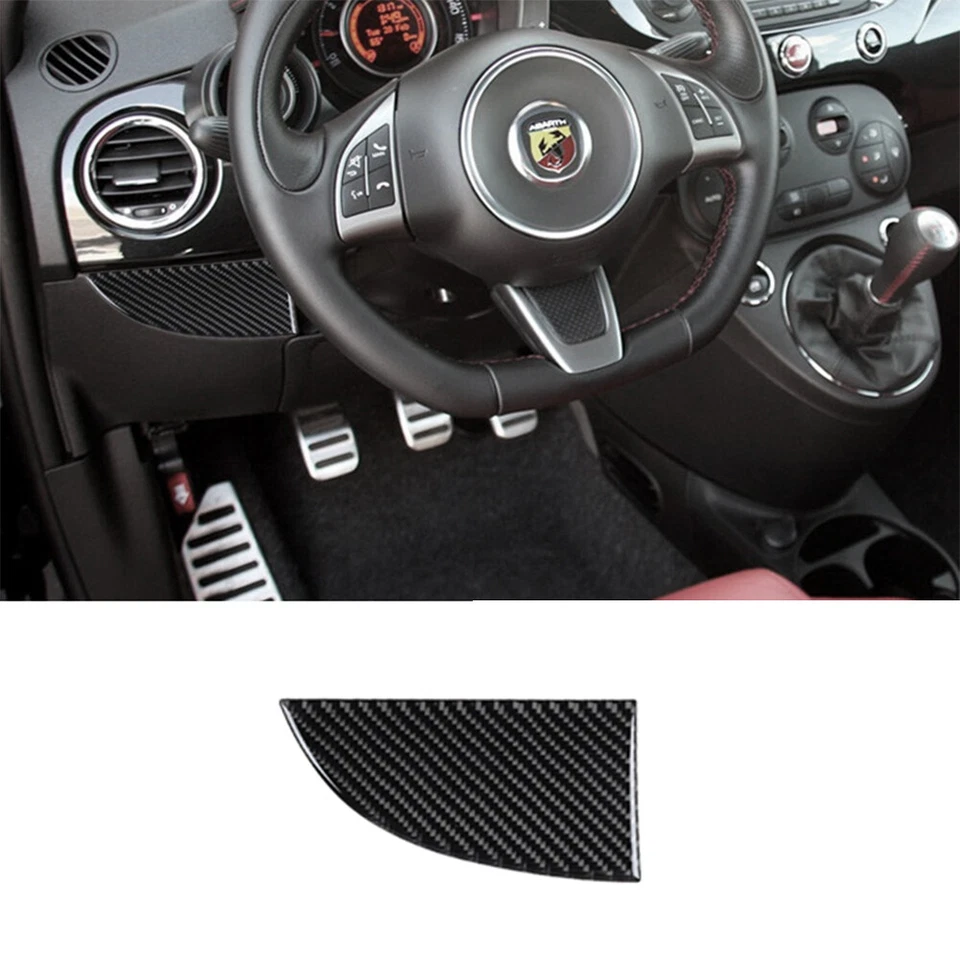 29Pcs Carbon Fiber Interior Full Kit Cover Trim Sticker For 2012-2015 Fiat 500 — 第 4/4 张图片
