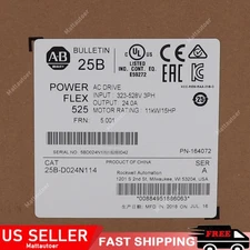 Allen-Bradley 25B-D024N114 PowerFlex 525 AC Drive 11kW 15Hp  Sealed US Free Tax
