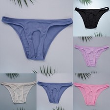 Stylish Solid Color Mens Underwear Low Rise Quick Dry Breathable Briefs