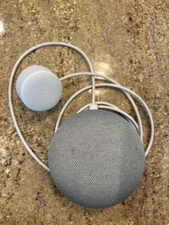 Google Home Mini GEN1 Smart Voice Assistant W/ Power Supply tested