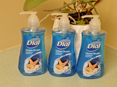 3 OCEAN SPLASH - DIAL Hydrating Liquid Hand Soap / Wash Pump - 7.5 oz each