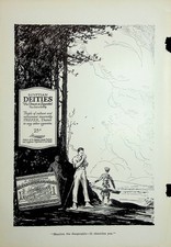 Original 1918 Vintage Print Ad: Egyptian Deities "The Utmost in Cigarettes"