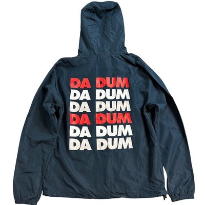 Universal Studios Jaws Windbreaker Jacket Adults Large Navy Blue Da Dum Graphic