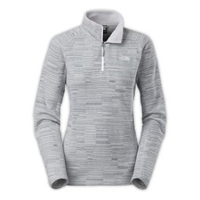 The North Face GLACIER 1/4-ZIP JACKET WOMEN'S L Gray Lightweight Fleece Pullover