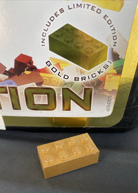 LEGO 2x4 Gold Brick Limited Edition 50th Anniversary 2005