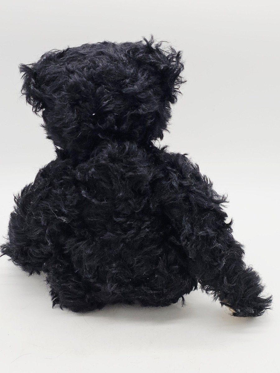 Vintage Steiff Plush Titanic Black Mourning Teddy Bear Red Eyes