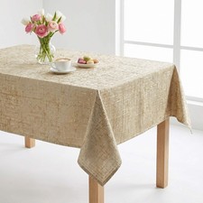 Ivory Sparkling Jacquard Wedding Tablecloth Mumbai Polyester Dining Cover