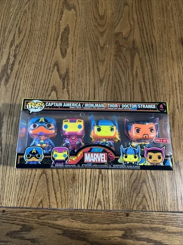 Funko POP! Blacklight Captain America/Iron Man/Thor/Doctor Strange Vinyl Figures