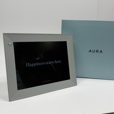 BEST of CLASS Aura Mason HD Smart Digital Picture Frame 9 Inch   Stone WHITE