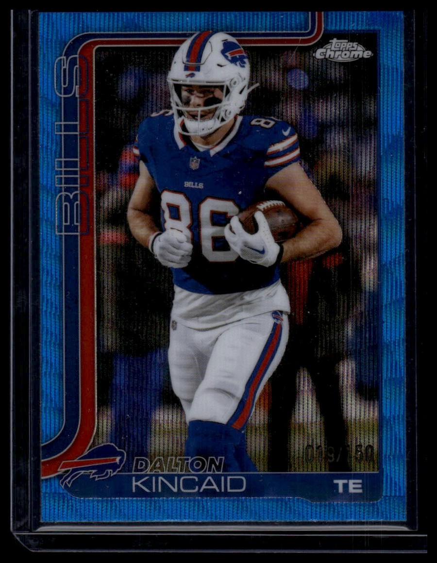2025 Topps Chrome #37 Dalton Kincaid Blue Wave Refractor #/150