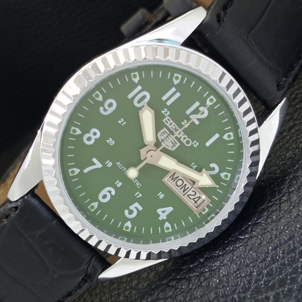 6309A AUTOMATIC JAPAN a441592-1 GREEN REFURBISHED MENS 5 VINTAGE SEIKO WATCH - vintagewatches.pk