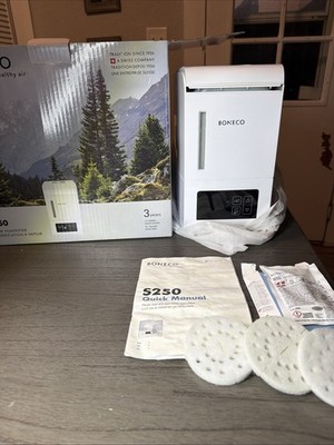 BONECO S250 Digital Steam Humidifier - With Box , Manual & Extras