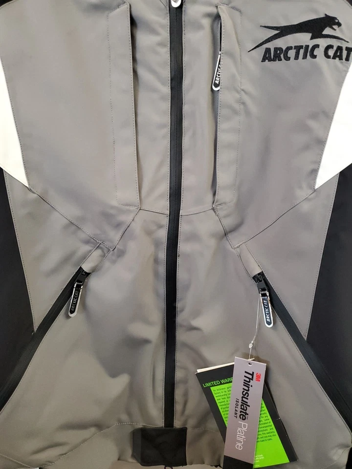 新款北极猫 PEAK BLK/GREY 绝缘男士小号夹克雪地摩托滑雪板 — 第 2/4 张图片