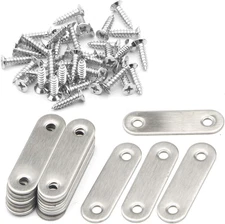 2.2 Inch 2 Holes Stainless Steel Flat Mending Repair Plate Bracket Connector, Fl