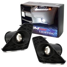 White Trd 15w Projector Led Fog Light Kit For 2013-15 Lexus Gs W F-sport Bumper