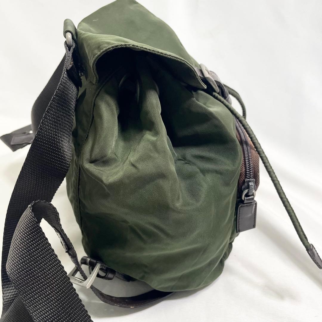 Prada Backpack Triangle Logo Hardware Tessuto Nyl… - image 7