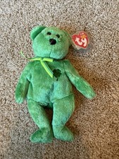 Ty Beanie Baby Dublin The St Patrick's Day Bear 2002   vintage retired plush toy