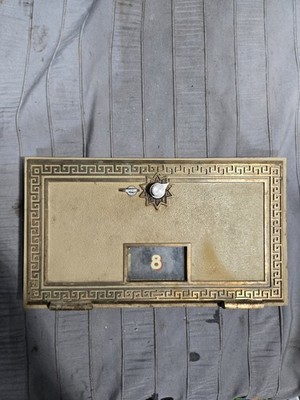 6''x11'' US PO Post Office brass box doors frames 1962 National brand Mail  # 8