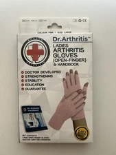 Arthritis Cotton Compression Gloves Fingerless Support Rheumatoid Hand Pain - L