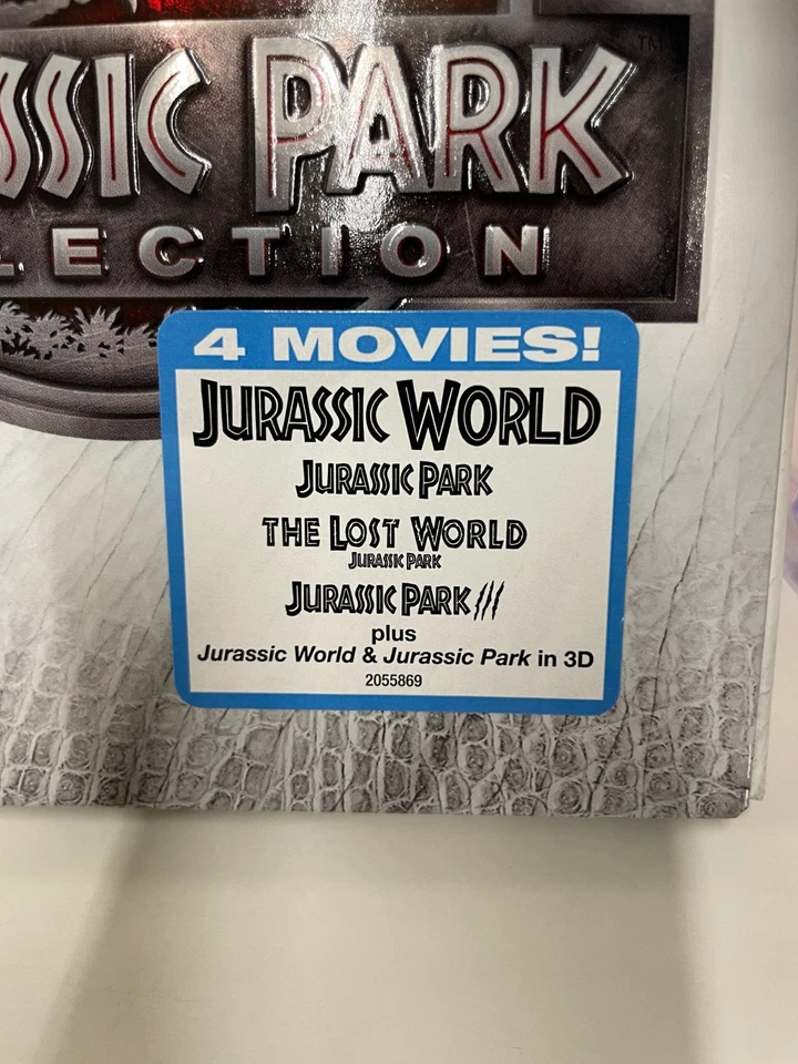 Jurassic Park Collection 4 Movie Set Blu-Ray Park & World 3D W/Slipcov Foto 3 de 3