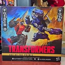 Hasbro Transformers Age of the Primes Wreck 'N Doom Sandstorm vs SlugSlinger Set