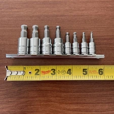 Powerbuilt 8 Piece Internal Hex Allen Socket Set CR-V3-10  3mm-10mm