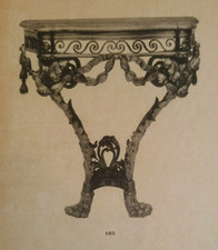 ANCIENNE BELLE GRAVURE 19 siècles MEUBLE D ART CONSOLE époque  LOUIS XVI