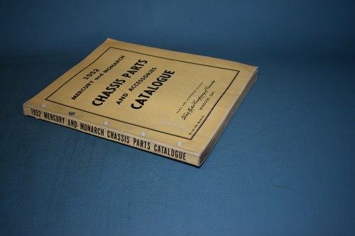 1952 Mercury Monarch Chassis Parts Catalogue List Book Manual Catalog Canadian - Picture 2 of 10