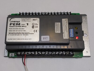 Invensys PEM-1 Packaged Equipment Module-REMOVED FROM A WORKING SYSTEM