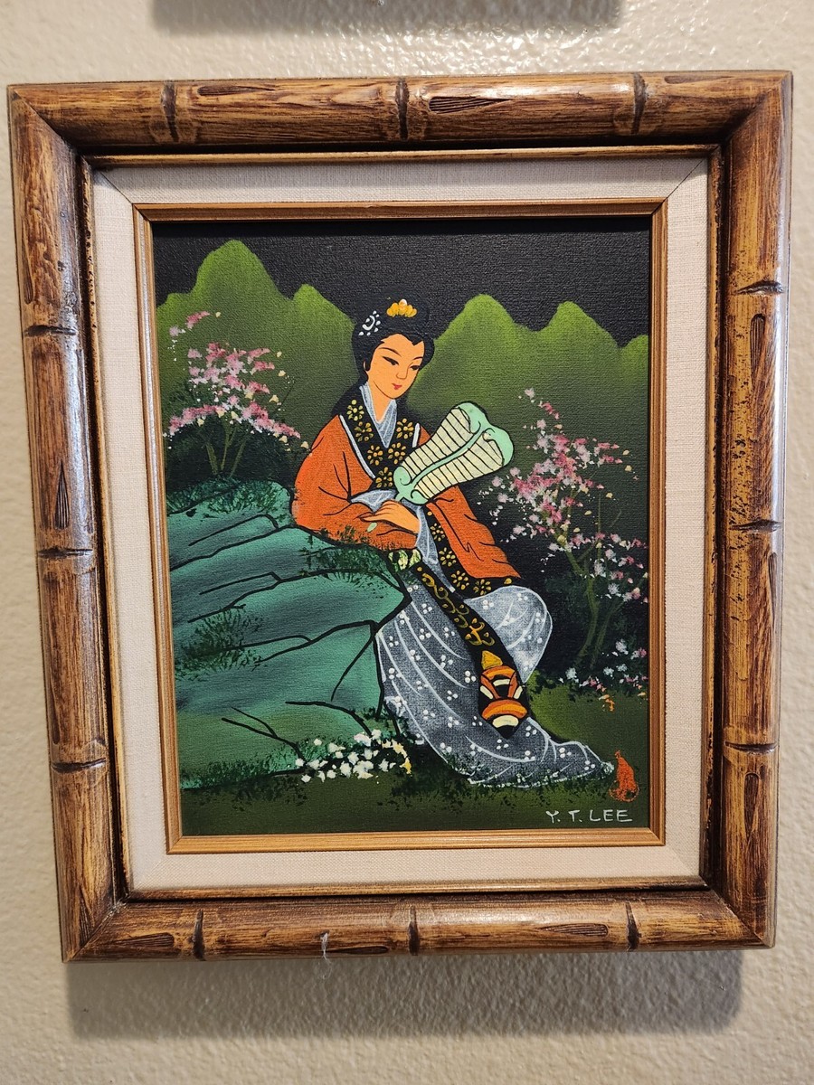 Y.T. Lee Painting Giclee Print Framed Factory Art Japanese Geisha