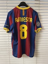 Fc Barcelona Iniesta Nike Player Issue Champions League Versión Football Jersey