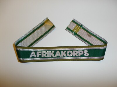 b3267 WW2 German Army Afrikakorps Cuff Title woven DAK Rommel