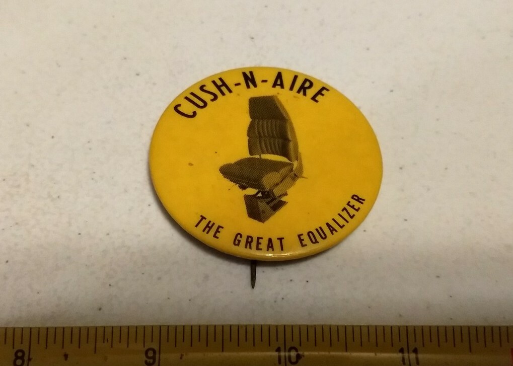 Vintage CushNAire Truck Seat Advertising Pin Rare eBay
