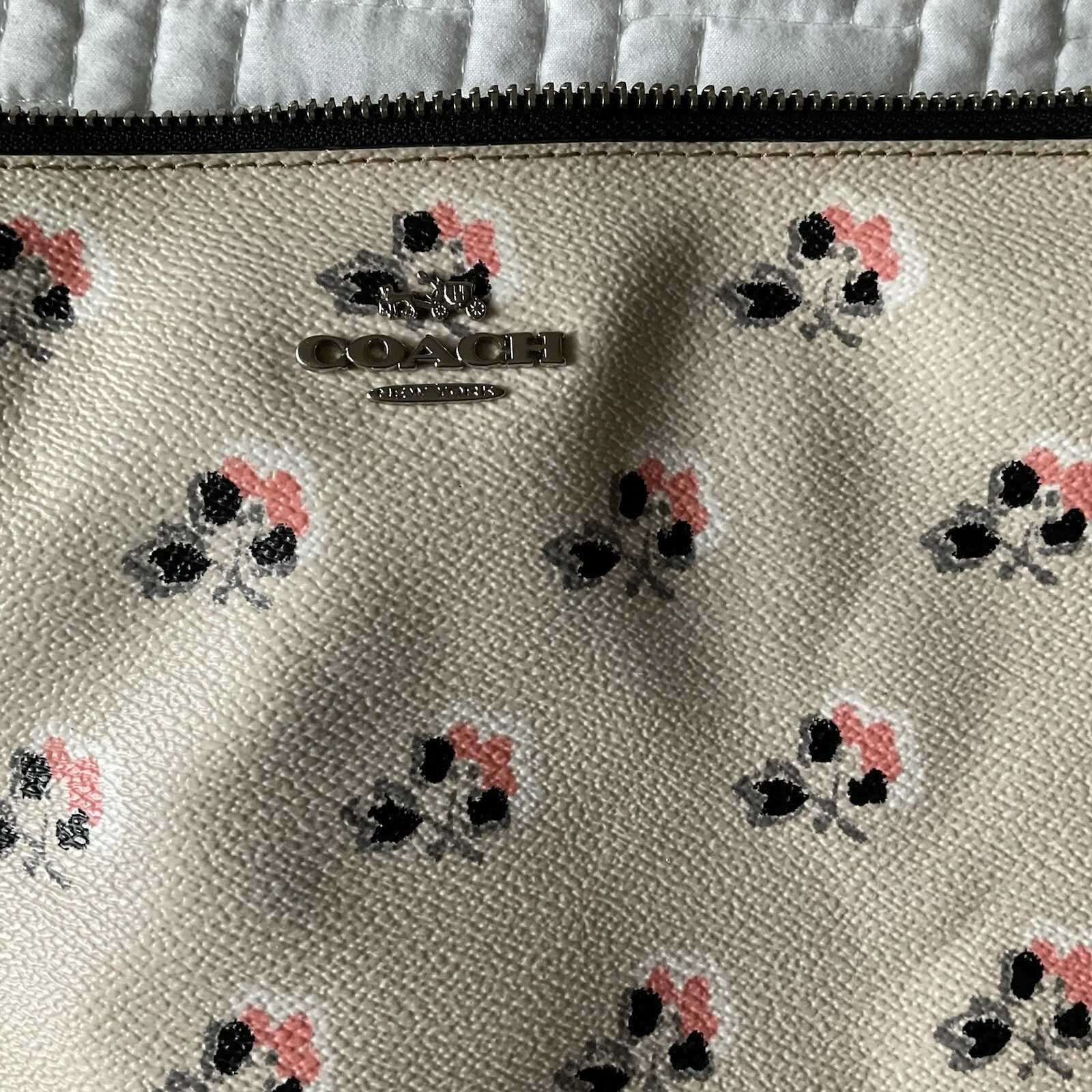 Borsa Coach Kitt Messenger tracolla vernice dabs floreale gesso pelle borsa borsetta