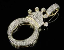 2.50Ct Round Cut D VVS1 Diamond Cluster Pendant 14K White Gold Finish Free Chain