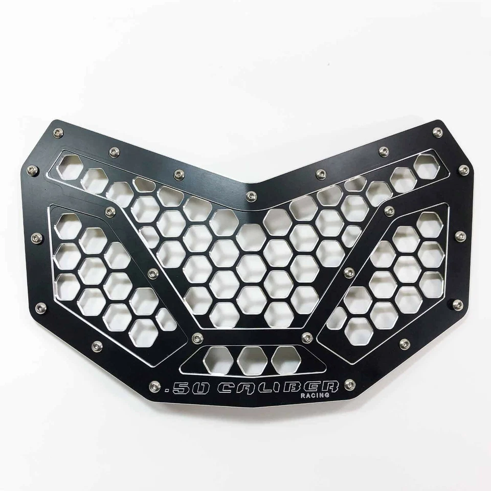 4 Piece CAN-AM X3 Custom CNC Machined Billet Aluminum Grille Insert USA BLACK - Image 3 of 4