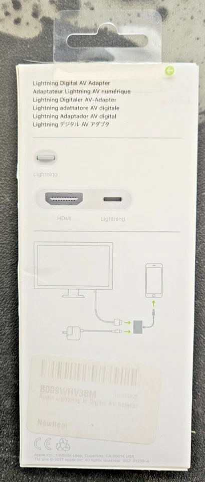 Apple MD826 / MD826ZMA Lightning to HDMI Adaptor - Image 2 of 3
